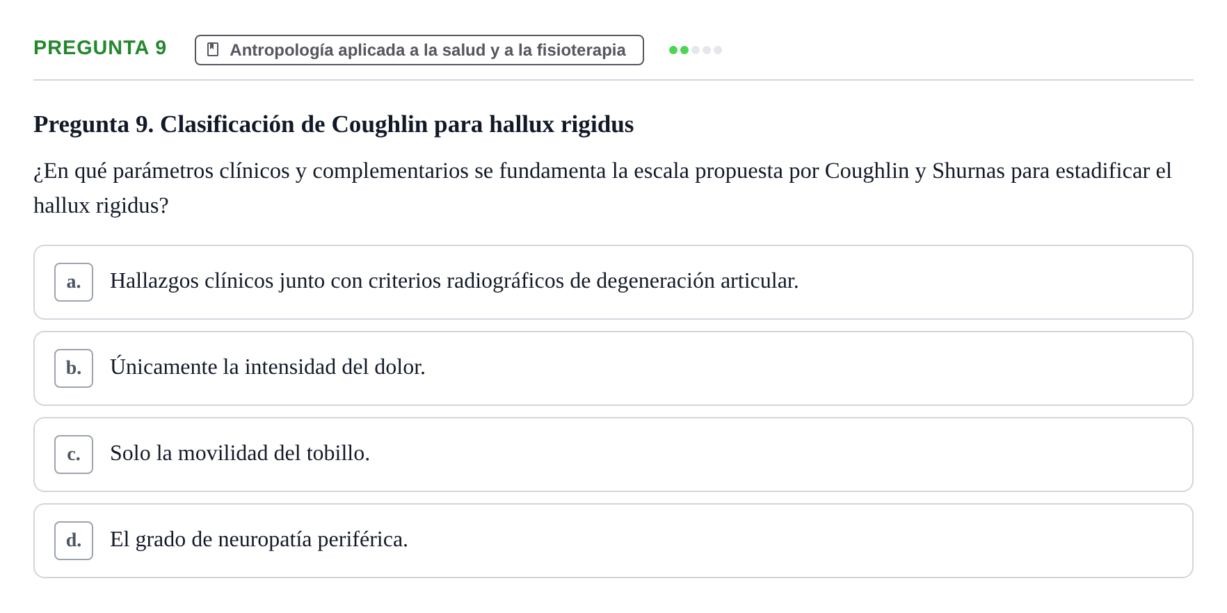 Enunciado: Pregunta 9