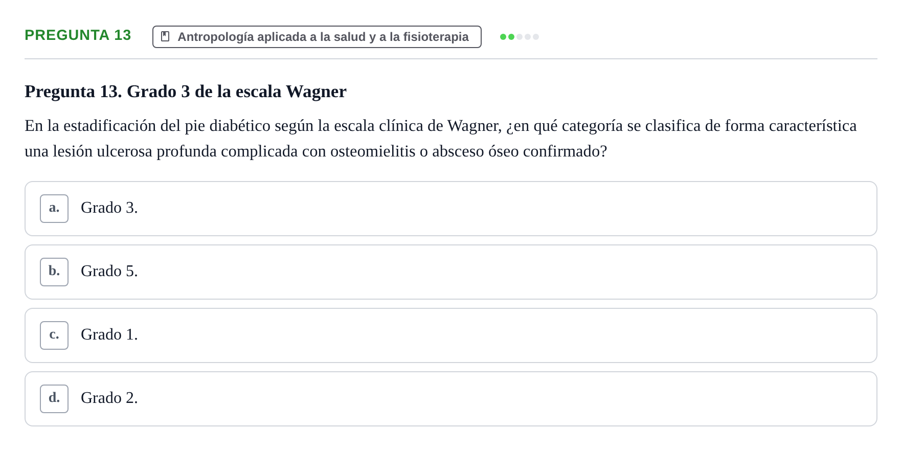 Enunciado: Pregunta 13