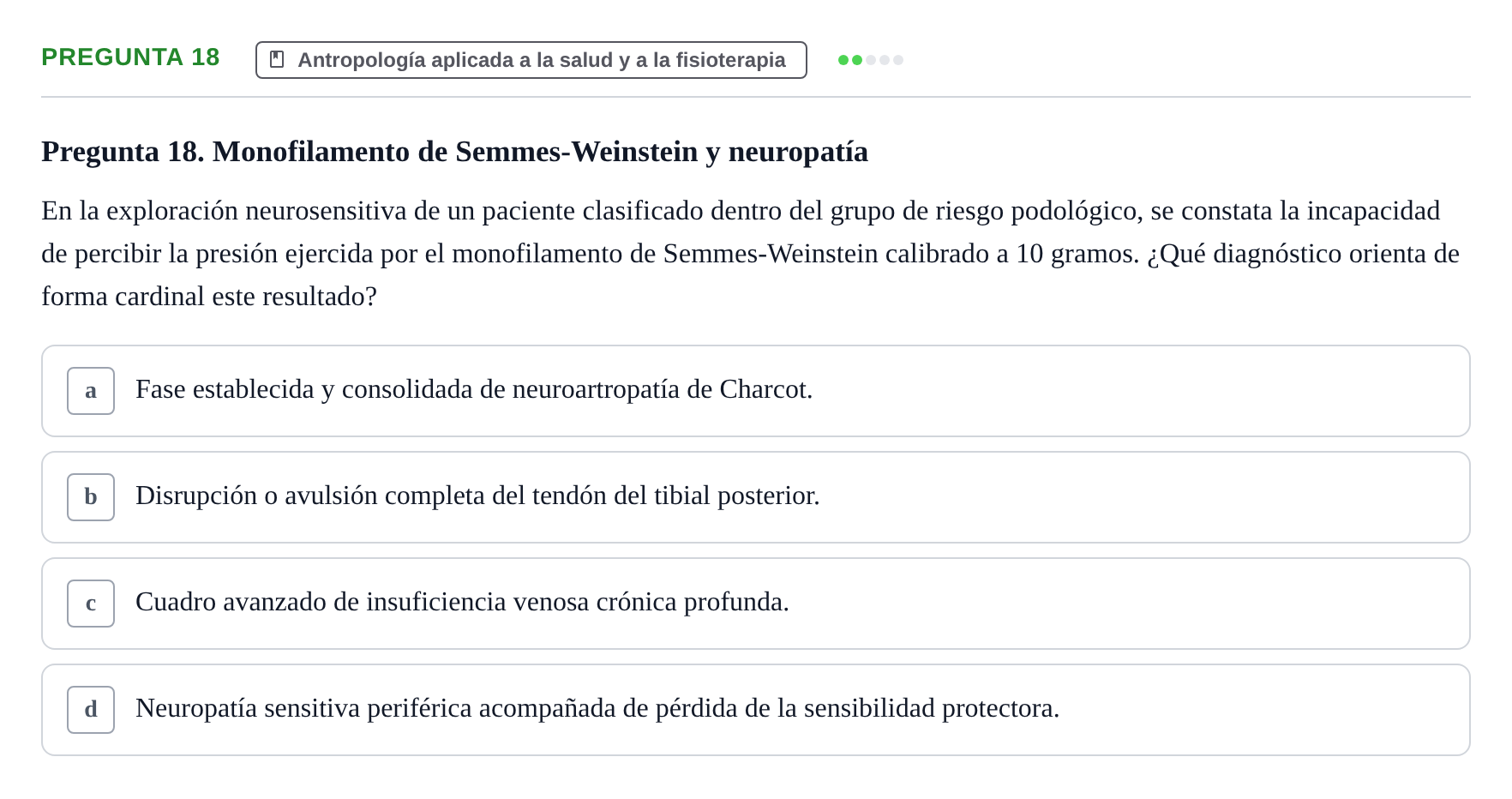 Enunciado: Pregunta 18