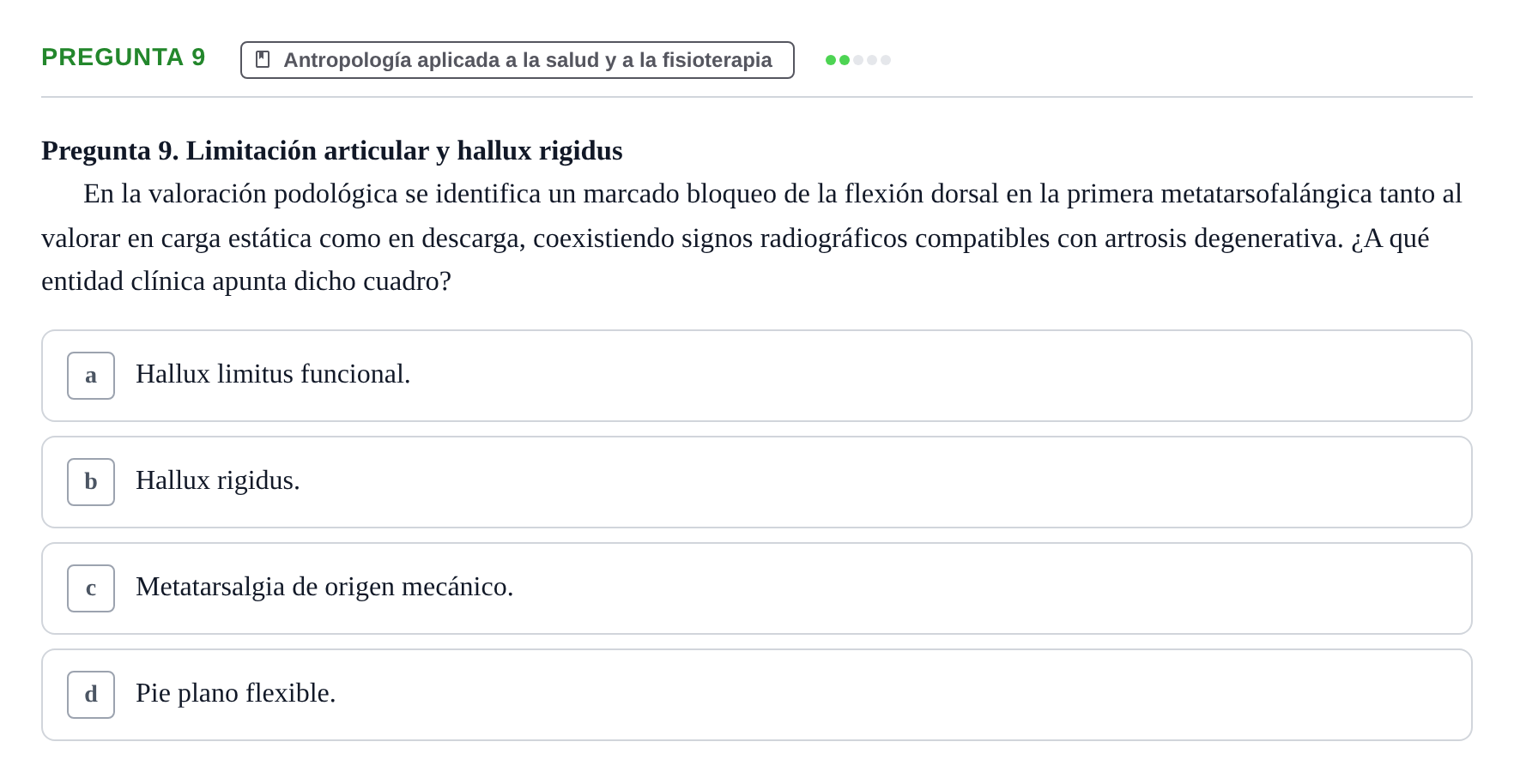 Enunciado: Pregunta 9