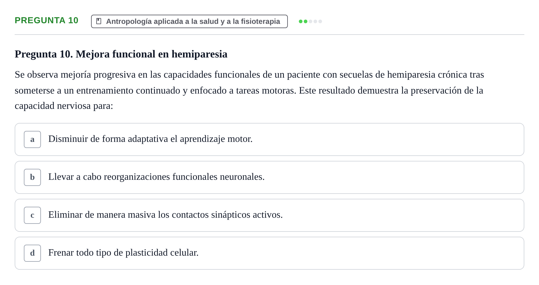 Enunciado: Pregunta 10