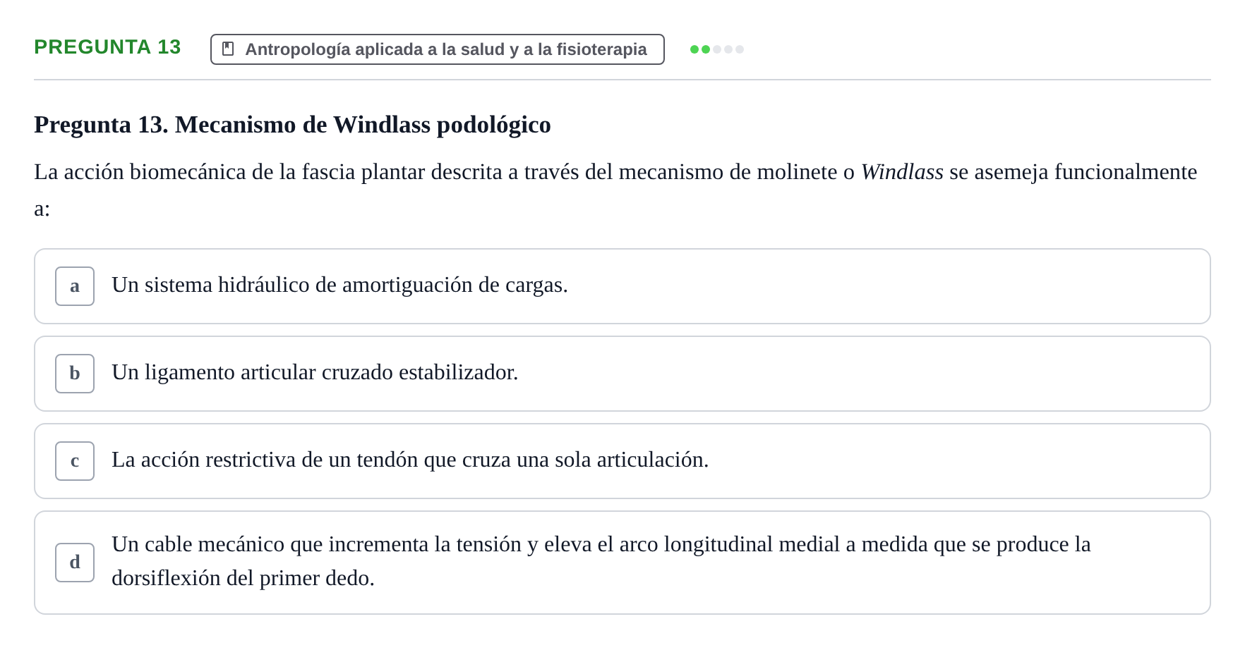 Enunciado: Pregunta 13