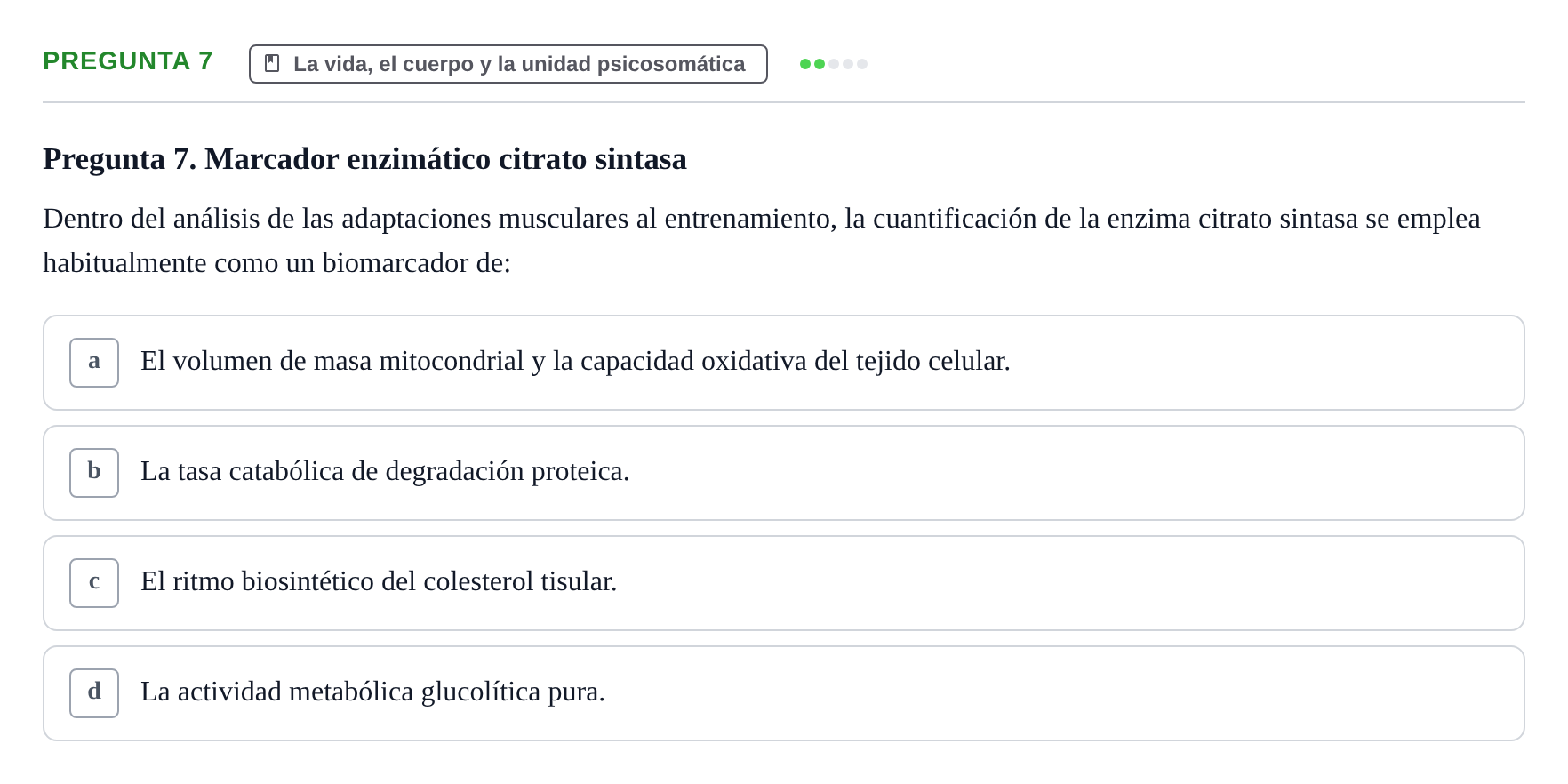 Enunciado: Pregunta 7