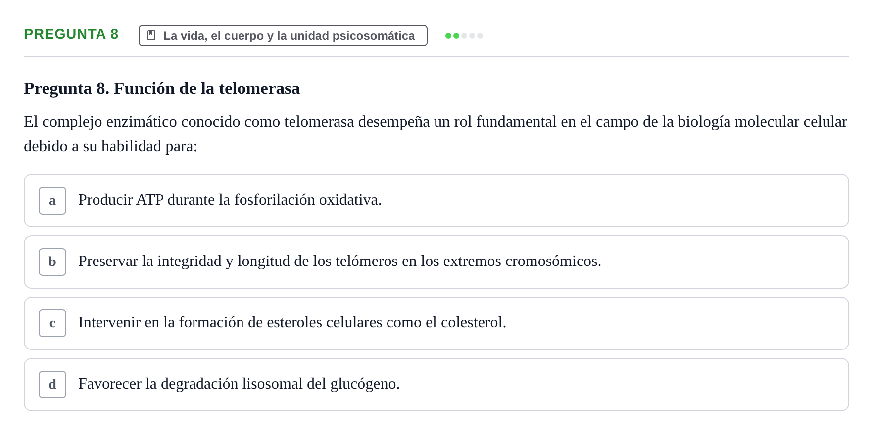 Enunciado: Pregunta 8