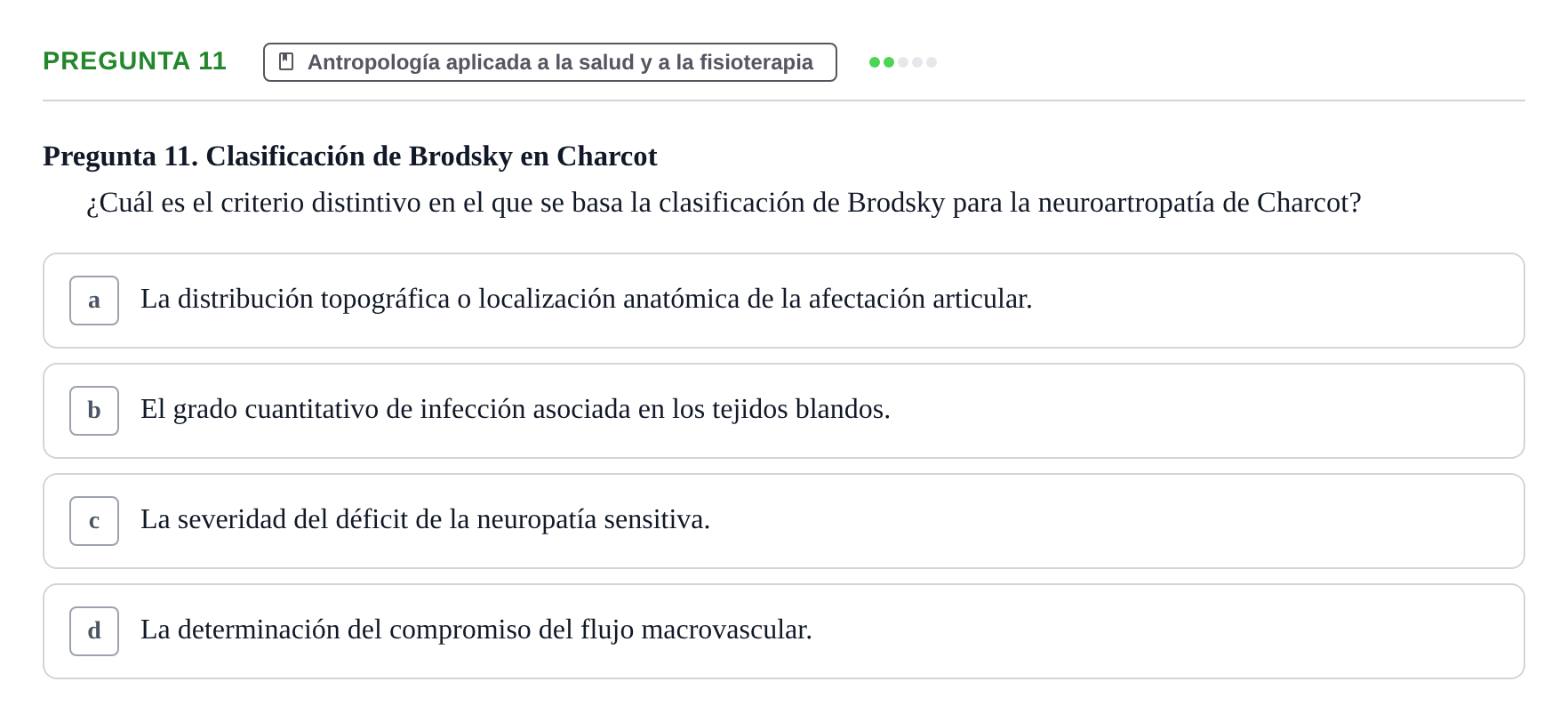 Enunciado: Pregunta 11