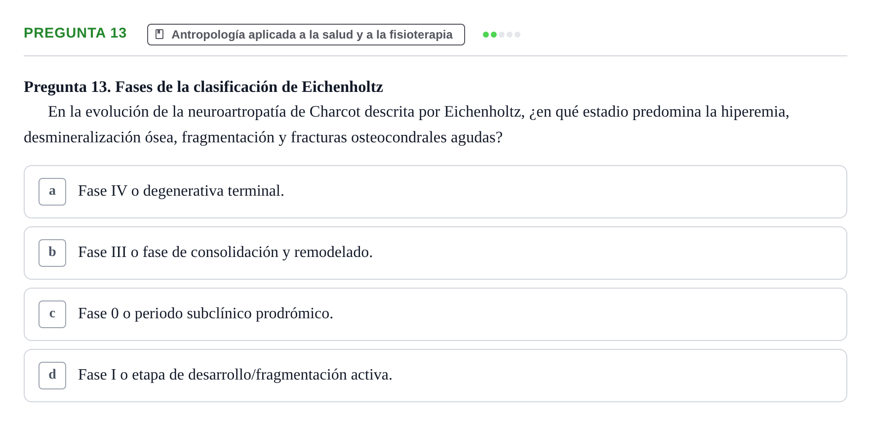 Enunciado: Pregunta 13