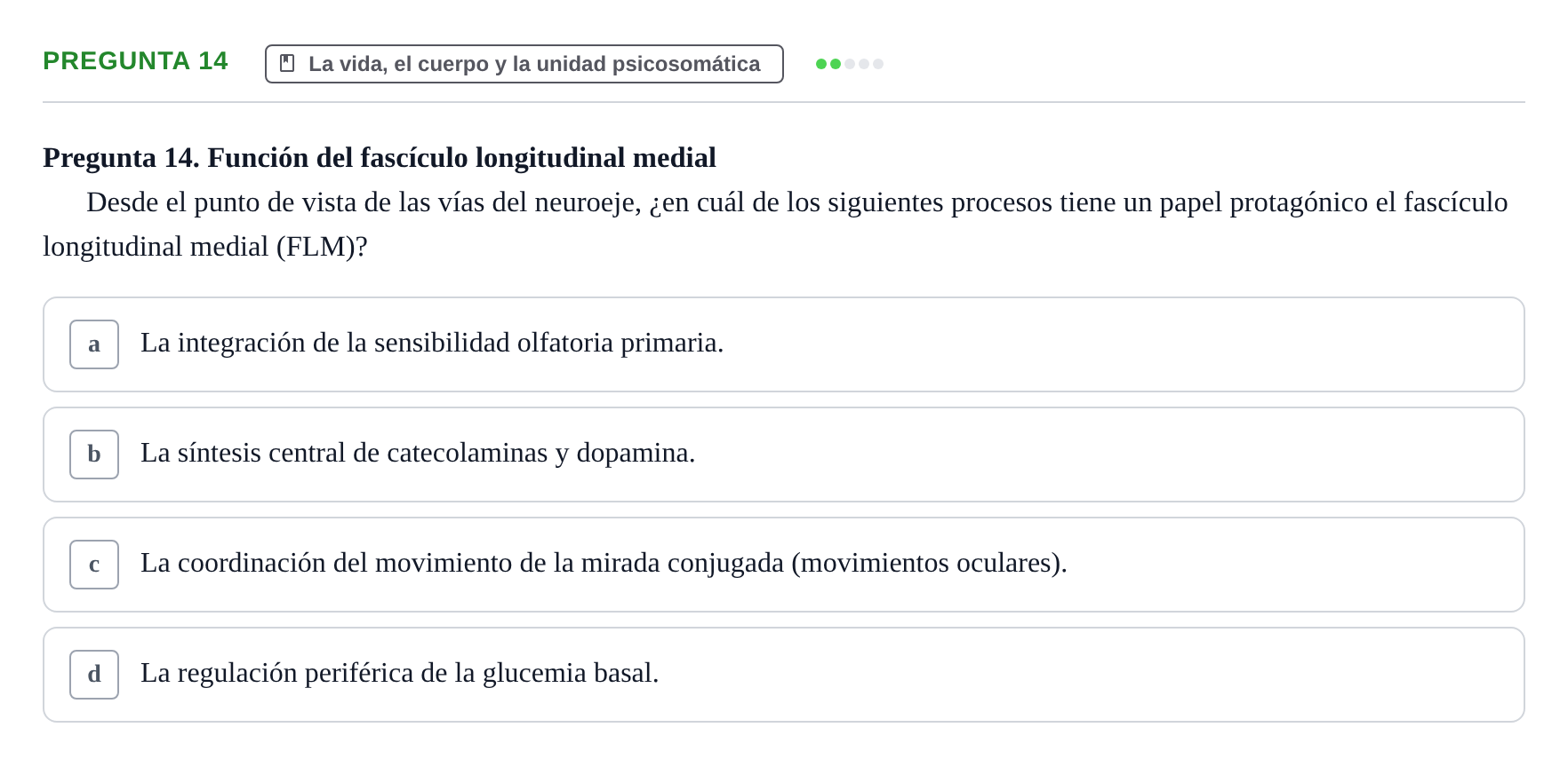 Enunciado: Pregunta 14