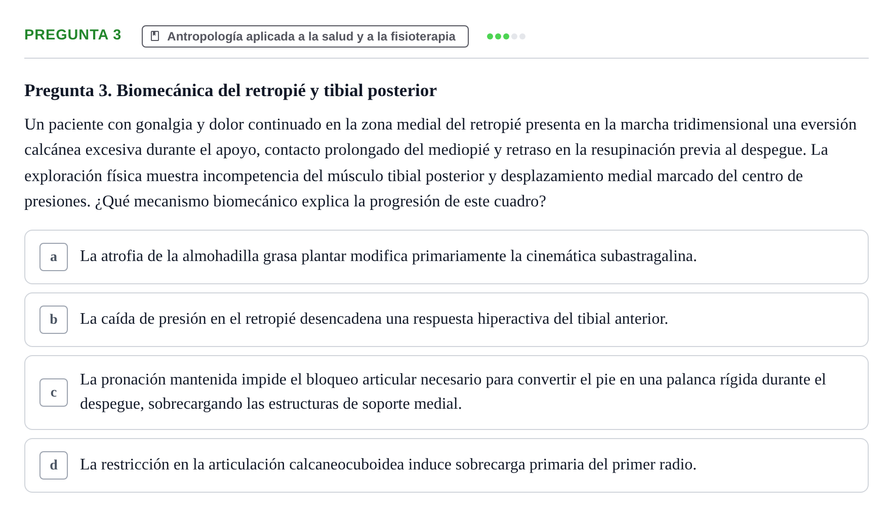 Enunciado: Pregunta 3