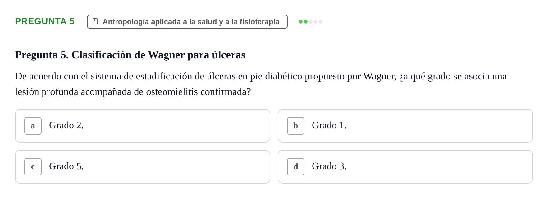 Enunciado: Pregunta 5