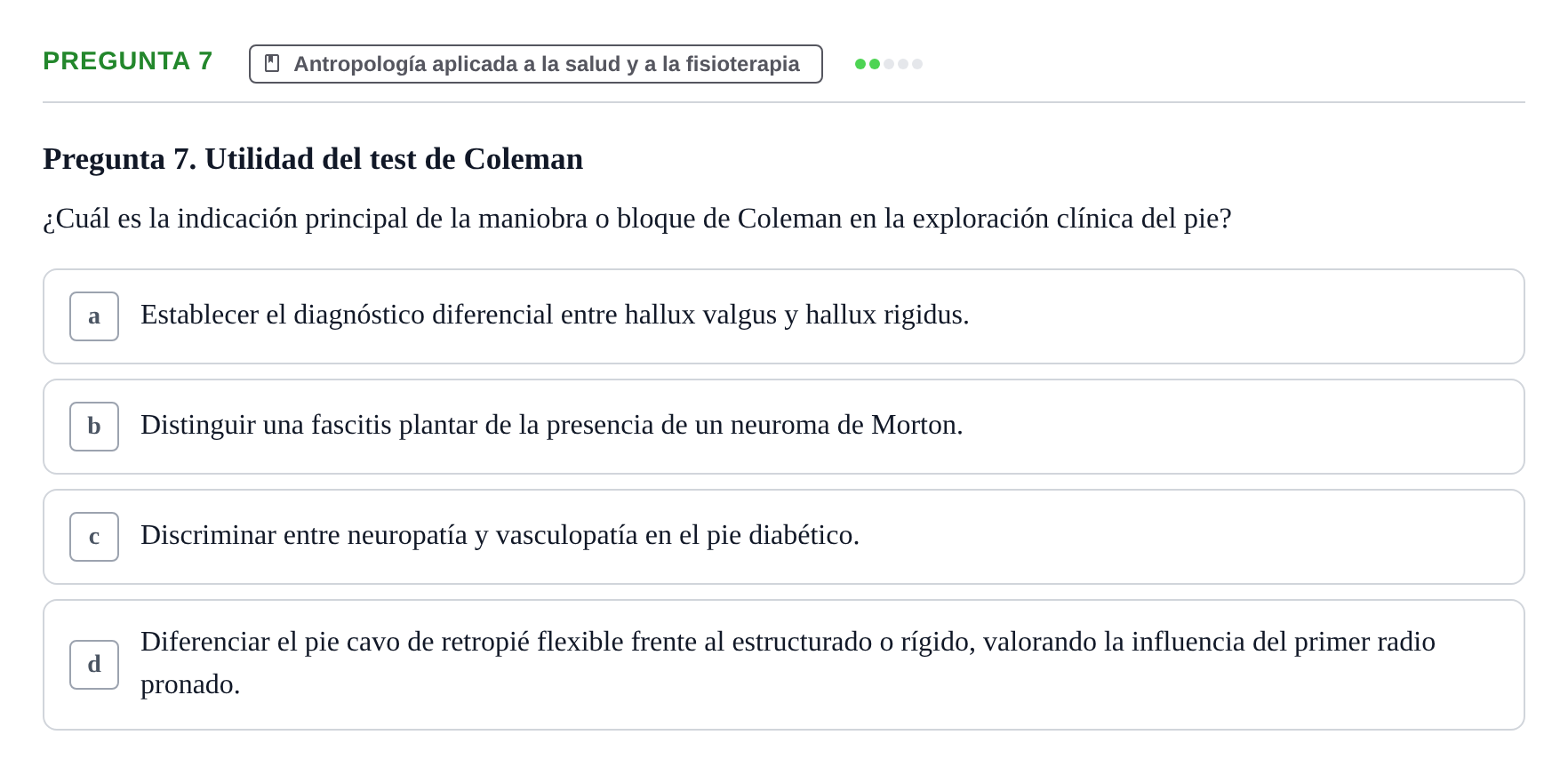 Enunciado: Pregunta 7