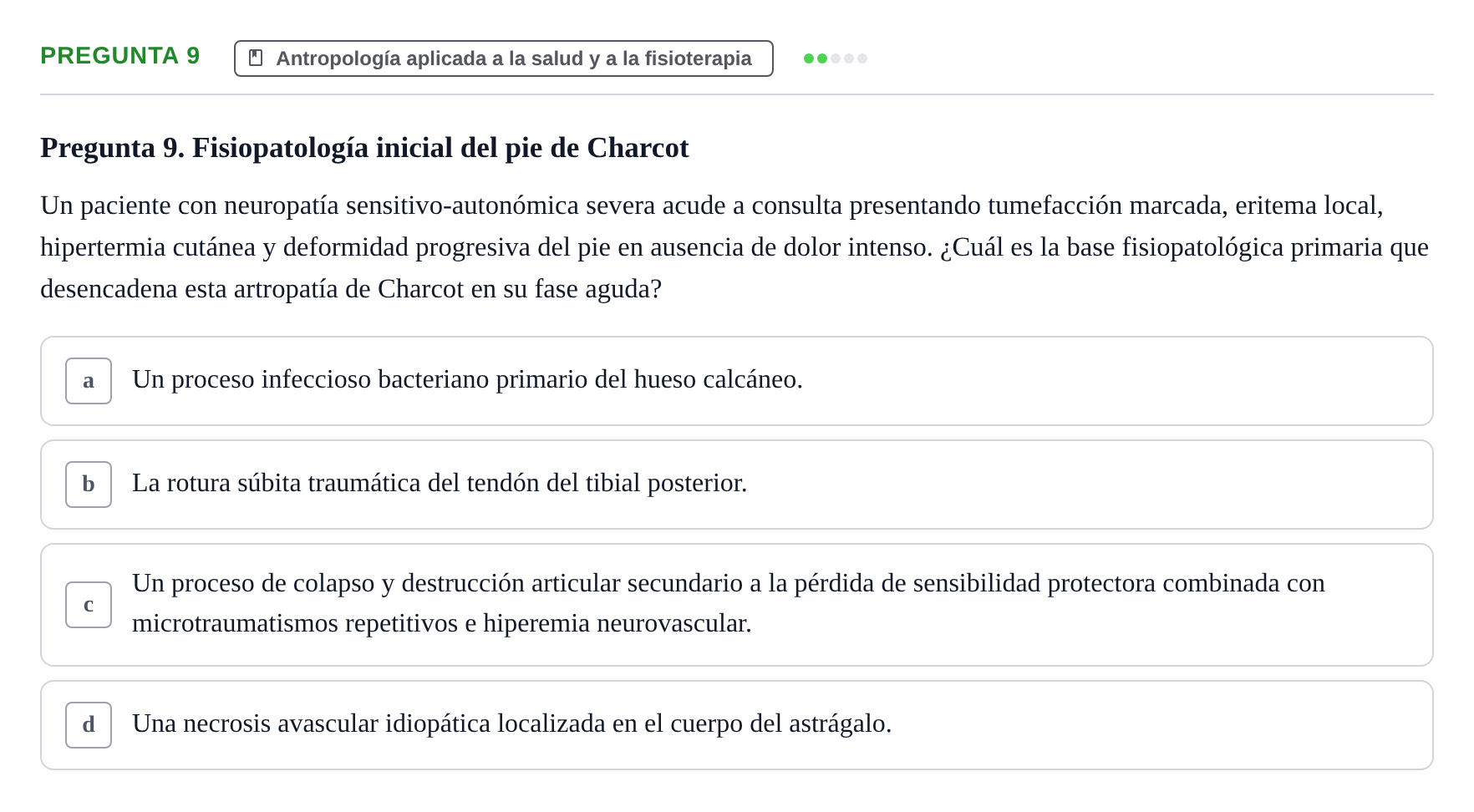 Enunciado: Pregunta 9