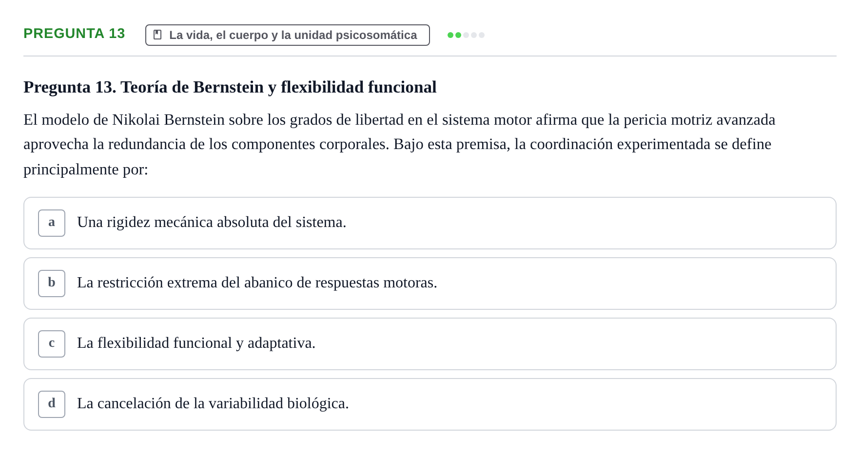 Enunciado: Pregunta 13