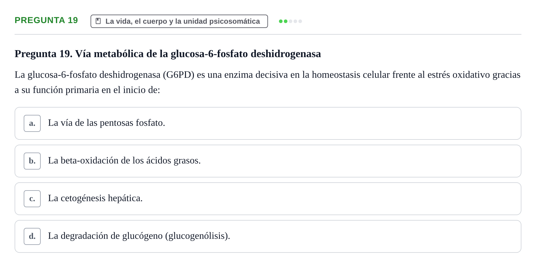 Enunciado: Pregunta 19