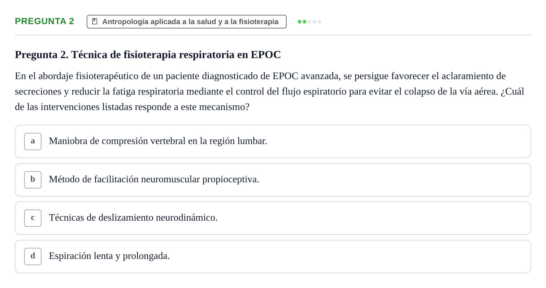 Enunciado: Pregunta 2