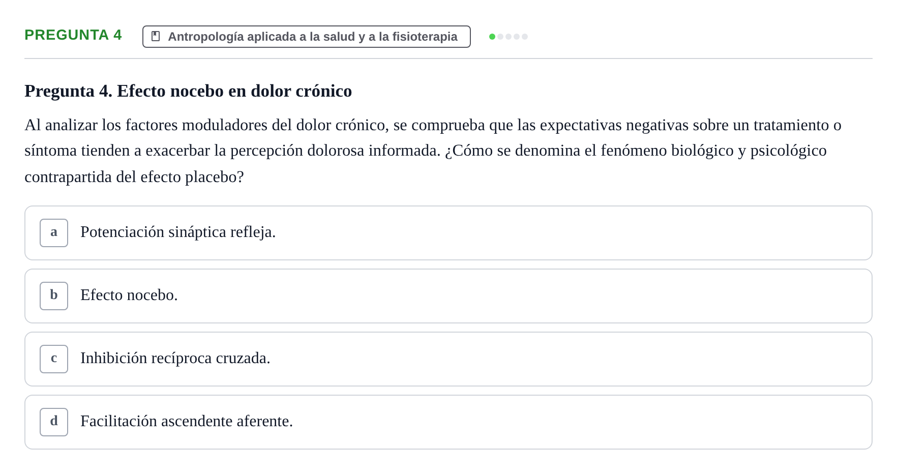 Enunciado: Pregunta 4
