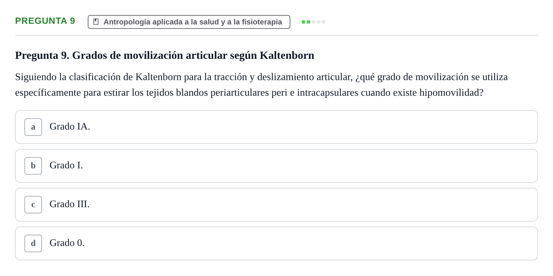 Enunciado: Pregunta 9