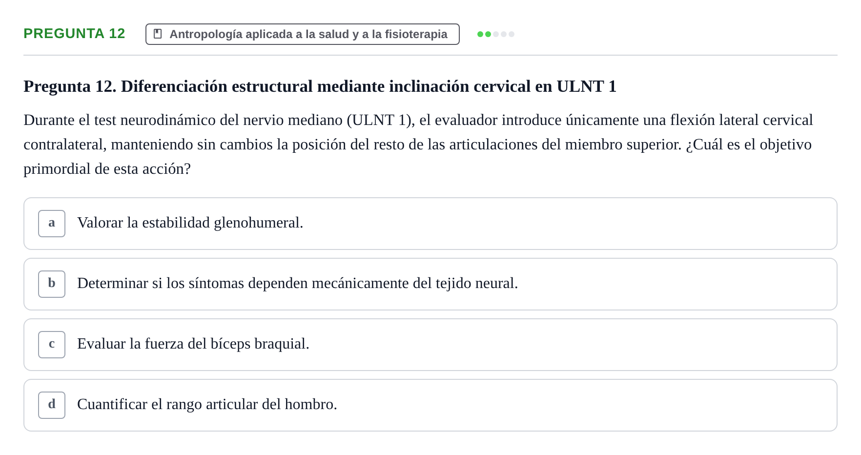 Enunciado: Pregunta 12