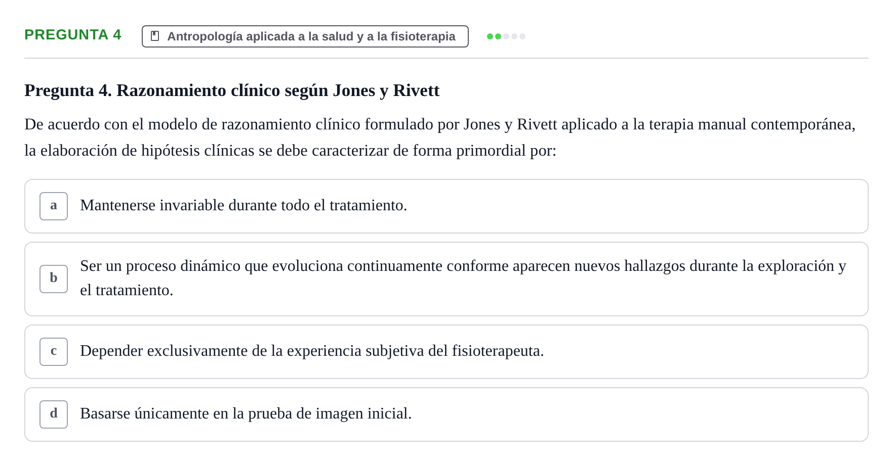 Enunciado: Pregunta 4