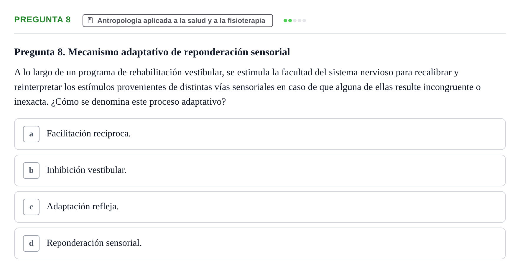 Enunciado: Pregunta 8