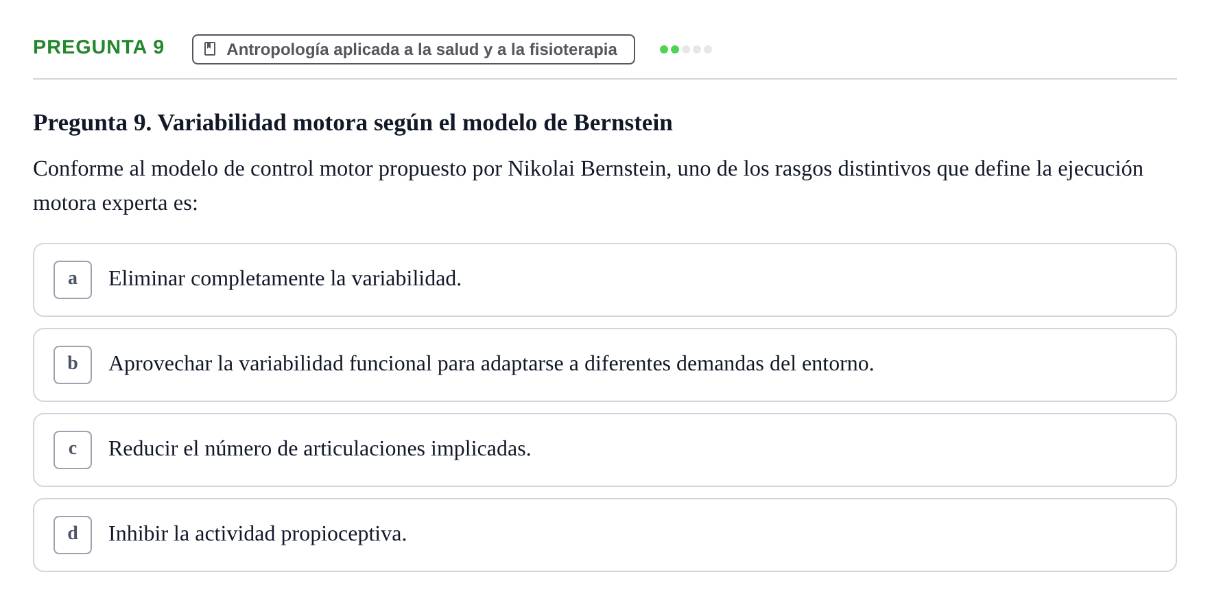 Enunciado: Pregunta 9