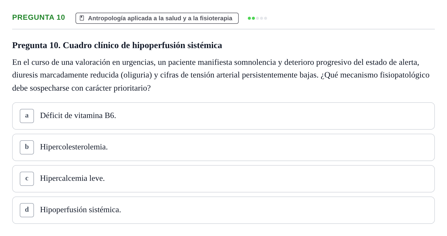 Enunciado: Pregunta 10