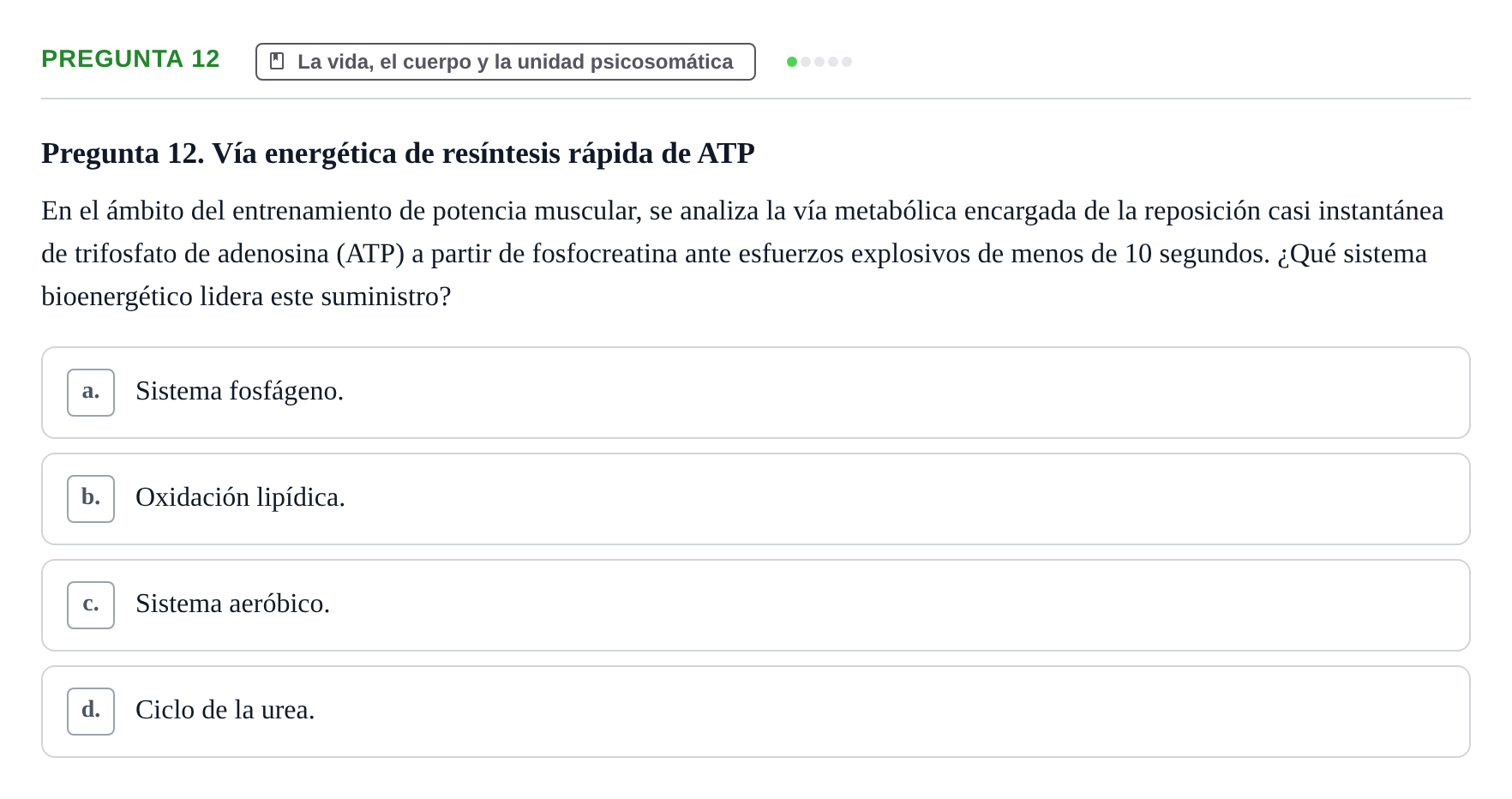 Enunciado: Pregunta 12