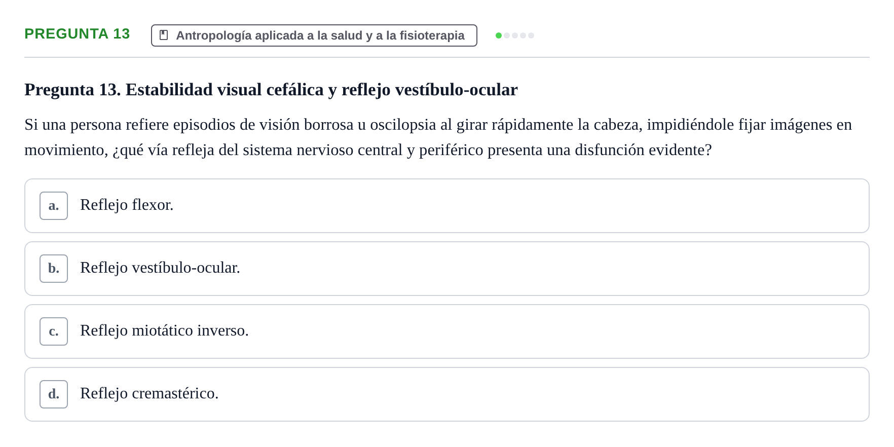 Enunciado: Pregunta 13