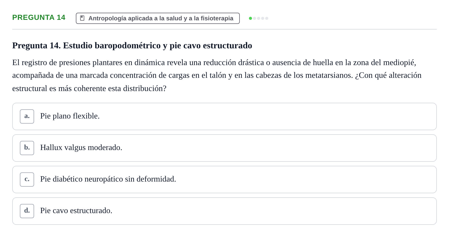 Enunciado: Pregunta 14