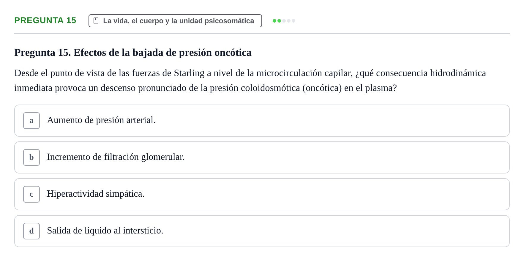 Enunciado: Pregunta 15