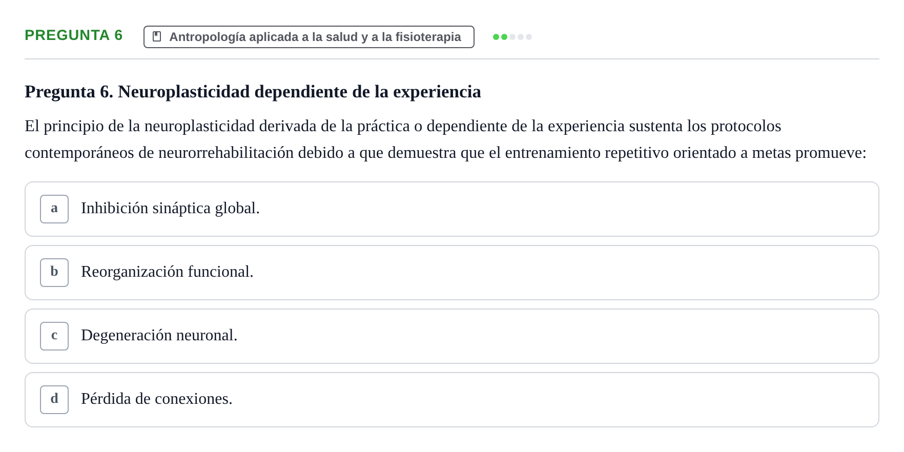 Enunciado: Pregunta 6