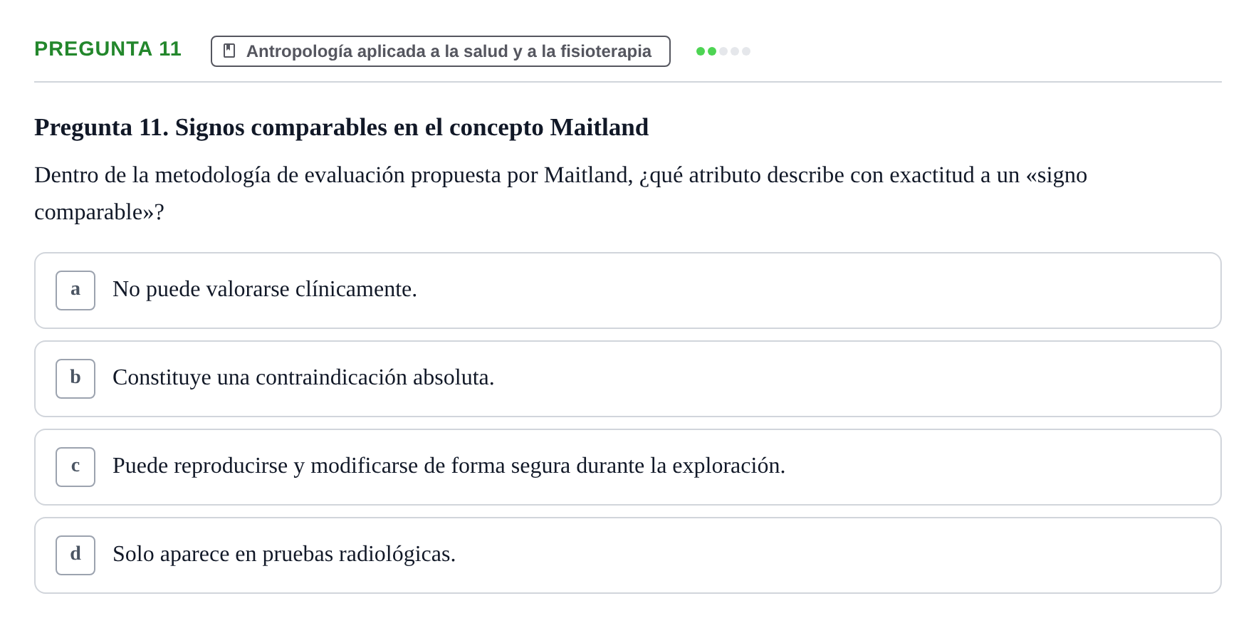 Enunciado: Pregunta 11