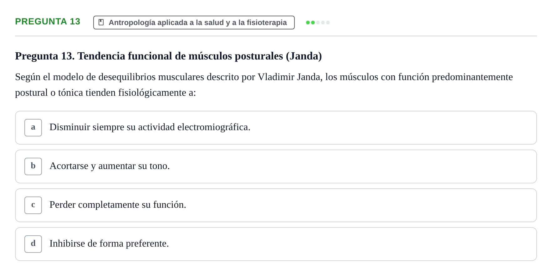 Enunciado: Pregunta 13