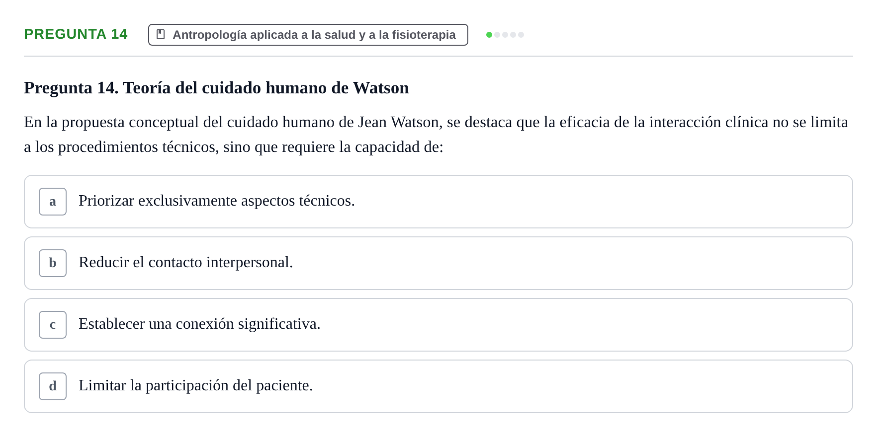 Enunciado: Pregunta 14