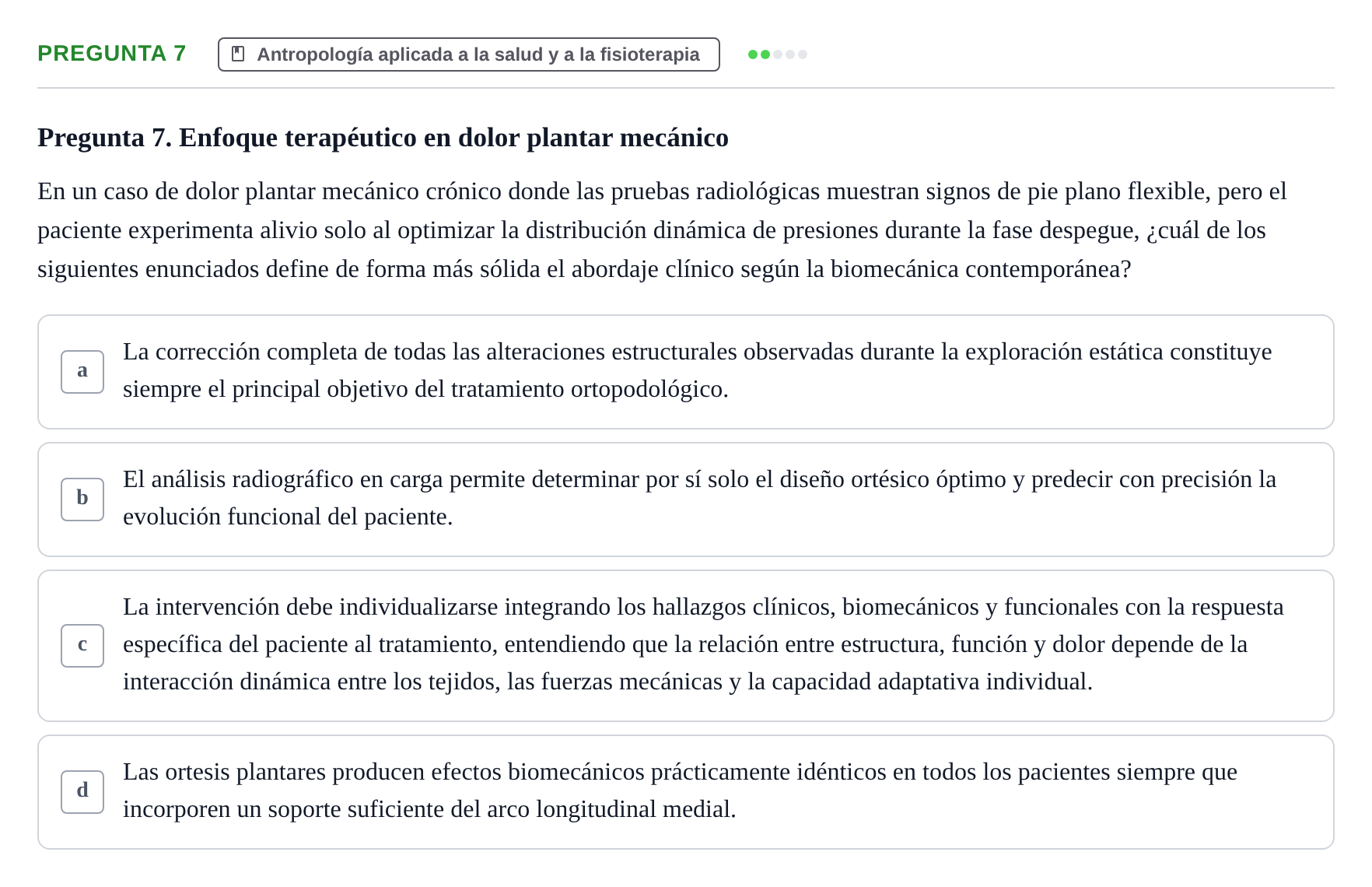 Enunciado: Pregunta 7