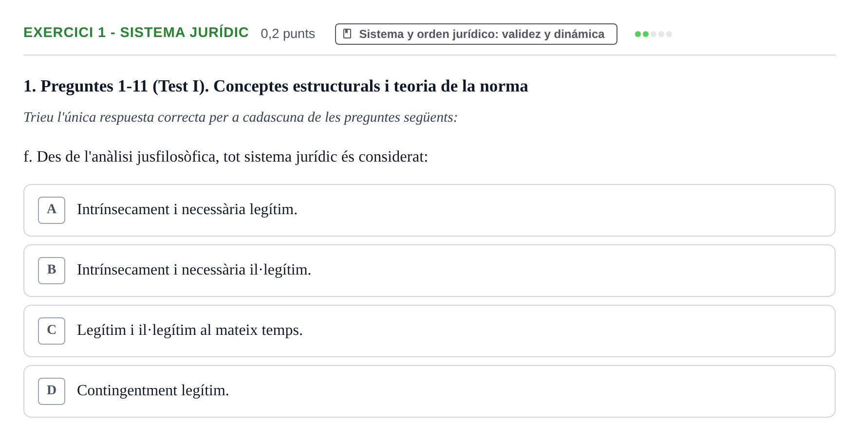 Enunciado: Ejercicio 1 - Sistema jurídic · Introducción al Derecho UOC 2023