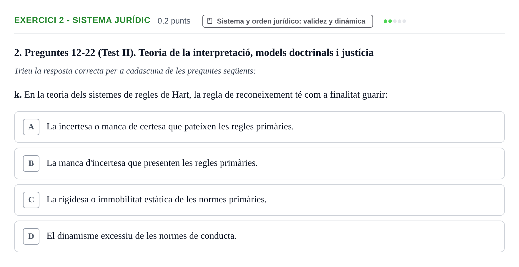 Enunciado: Ejercicio 2 - Sistema jurídic · Introducción al Derecho UOC 2023