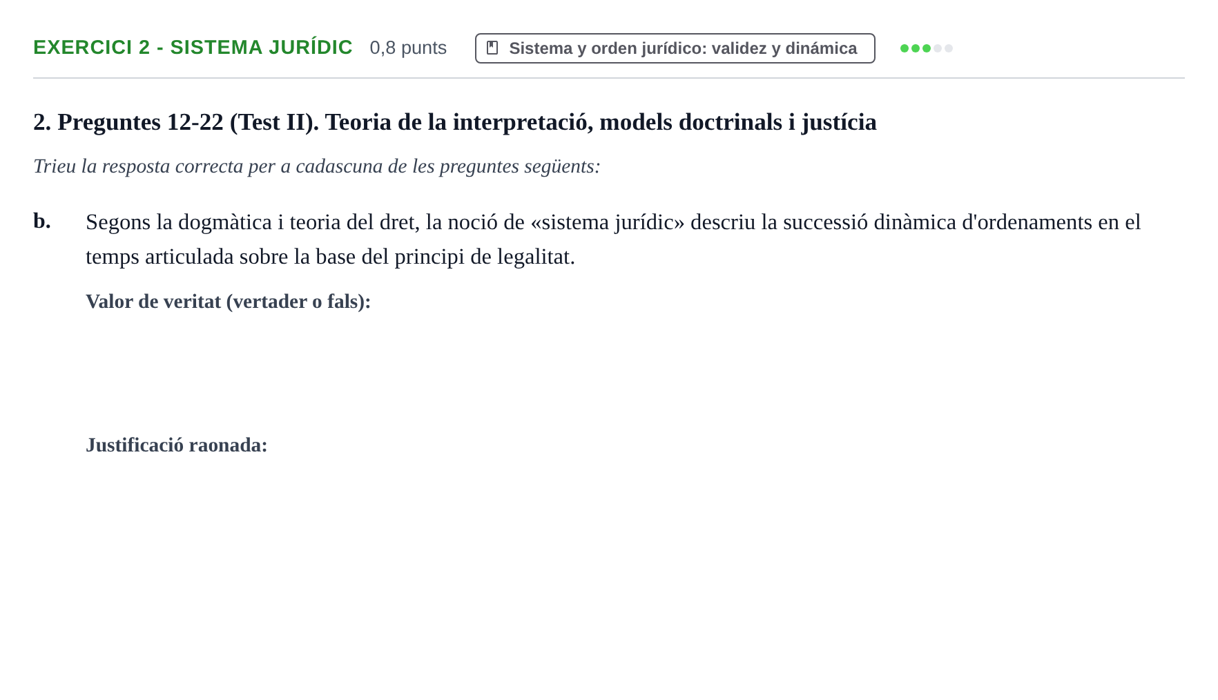 Enunciado: Exercici 2 - Sistema jurídic · Introducción al Derecho UOC 2023