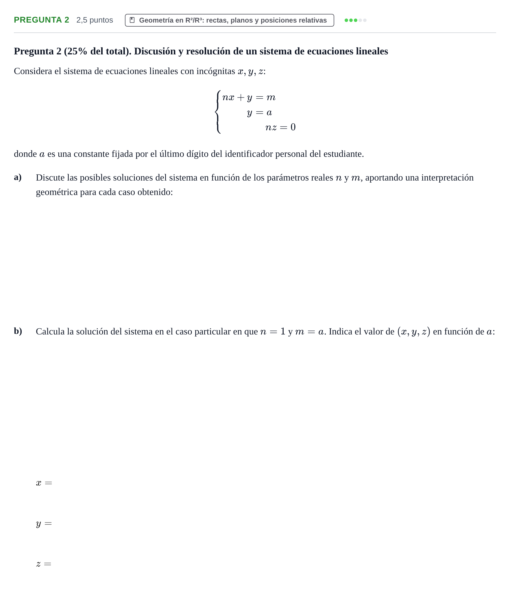 Enunciado: Pregunta 2 · Álgebra UOC 2021