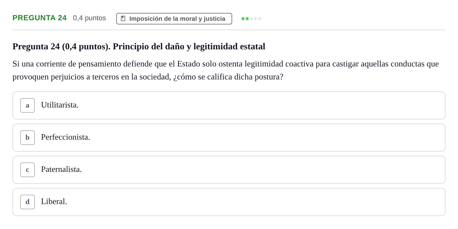 Enunciado: Pregunta 24 · Introducción al Derecho UOC 2023