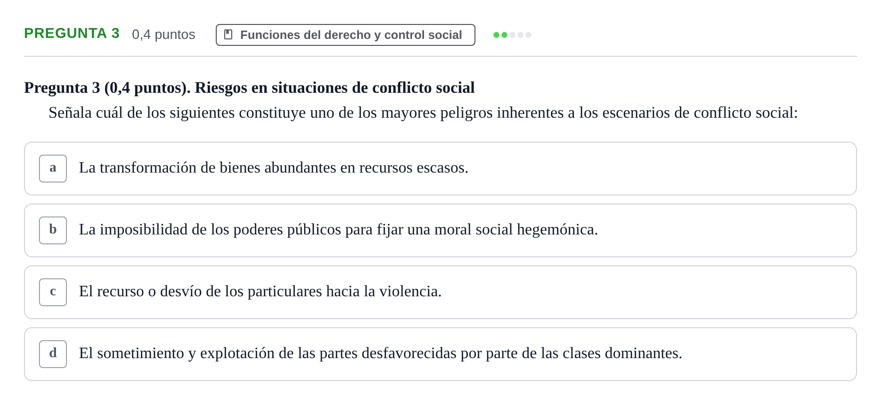 Enunciado: Pregunta 3 · Introducción al Derecho UOC 2023