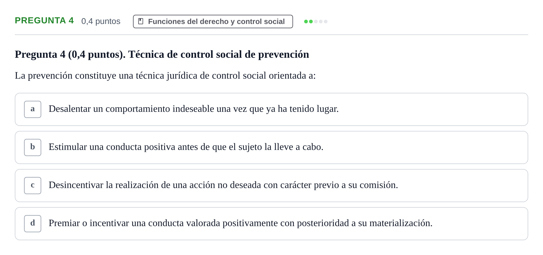 Enunciado: Pregunta 4 · Introducción al Derecho UOC 2023