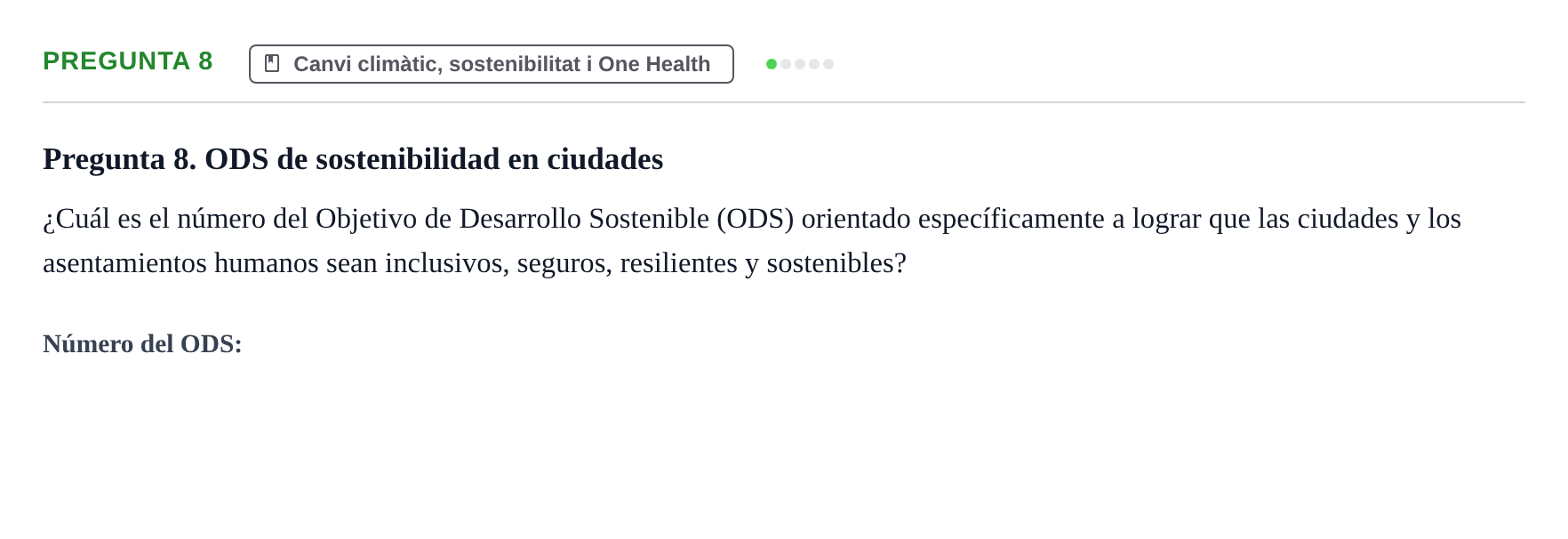 Enunciado: Pregunta 8 · Infermeria de salut pùblica i comunitària UB Examen de Salud Pública y Comunitaria