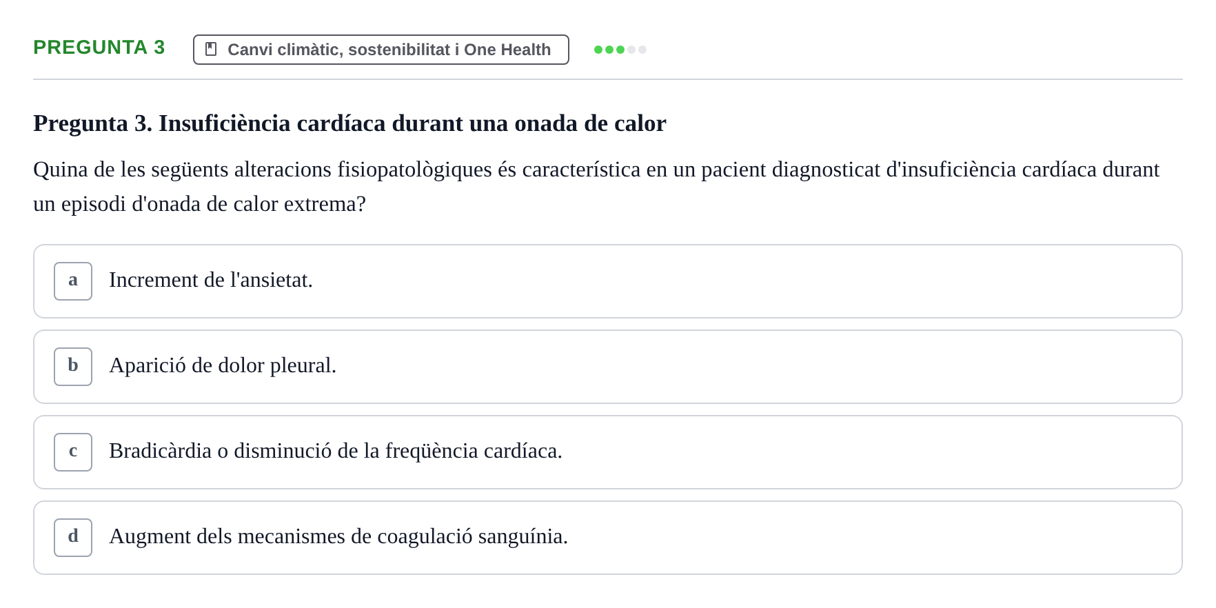 Enunciado: Pregunta 3 · Infermeria de salut pùblica i comunitària UB Examen Parcial de Salut Pública i Comunitària
