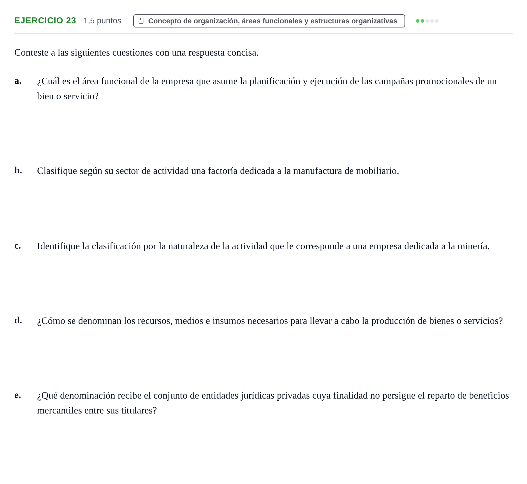 Enunciado: Problema 23 · Administración y gestión de organizaciones UOC 2023