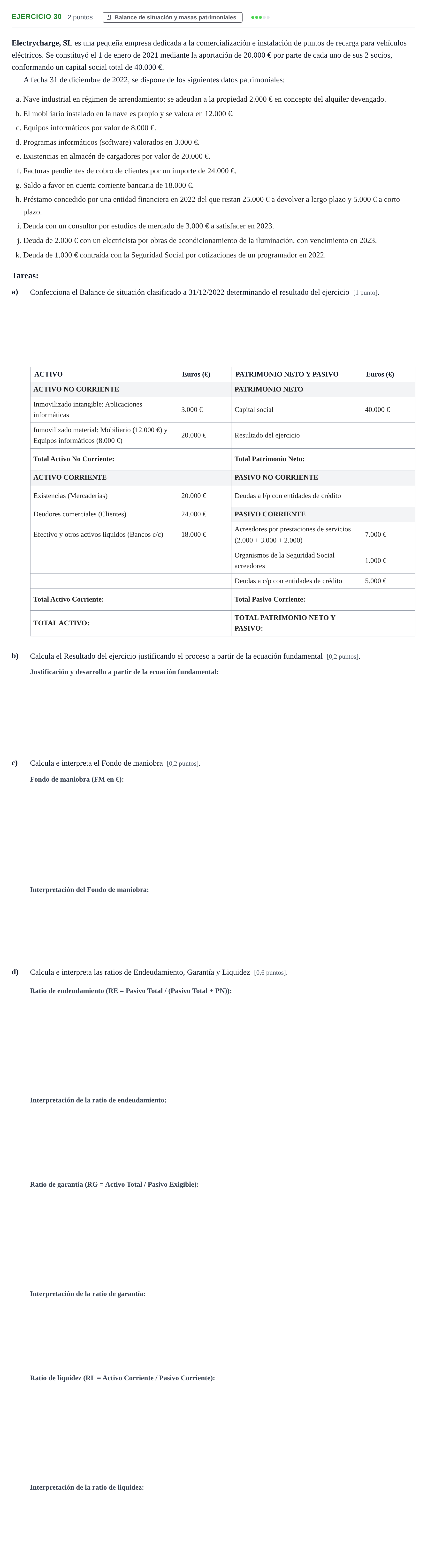 Enunciado: Problema 30 · Administración y gestión de organizaciones UOC 2023