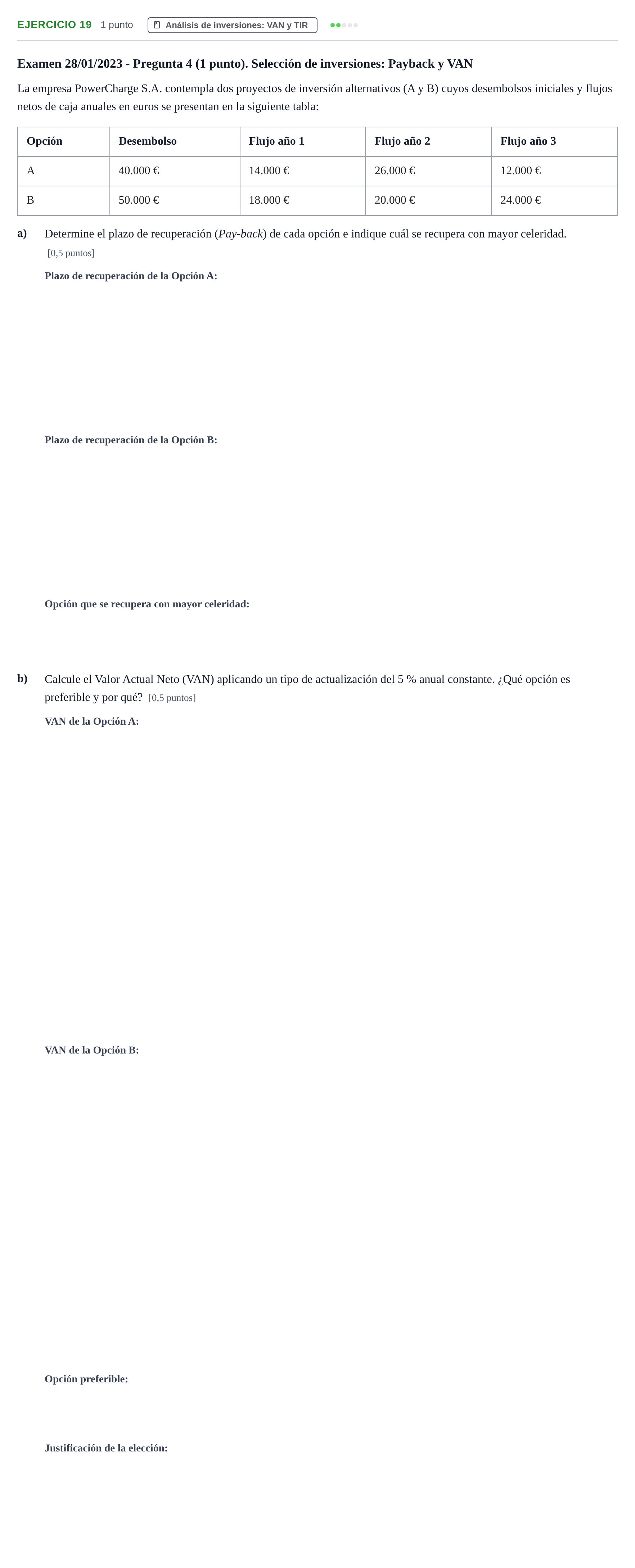 Enunciado: Problema 19 · Administración y gestión de organizaciones UOC 2023