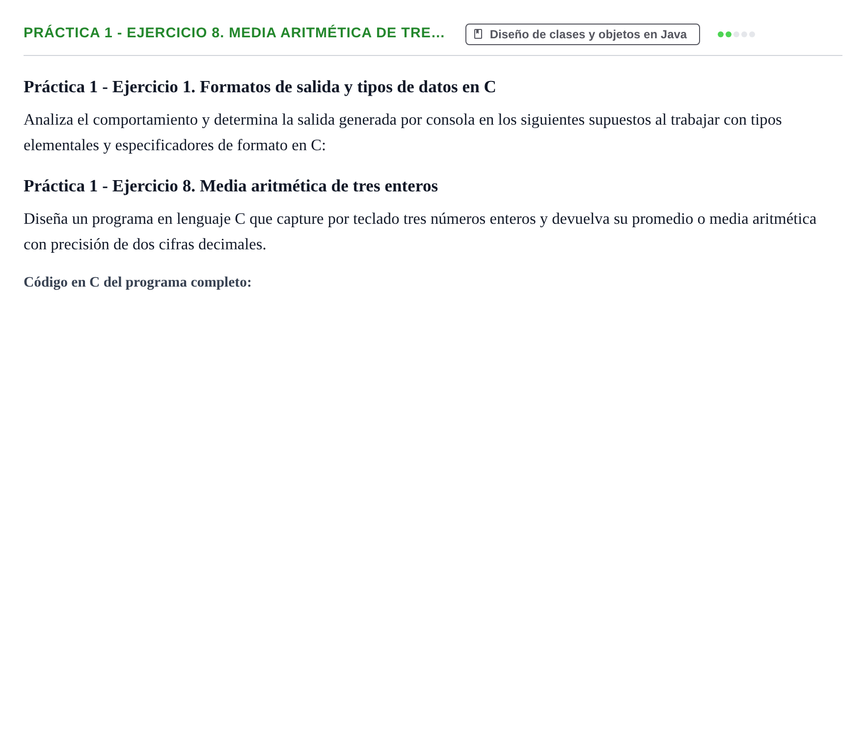 Enunciado: Práctica 1 - Ejercicio 8. Media aritmética de tre…
