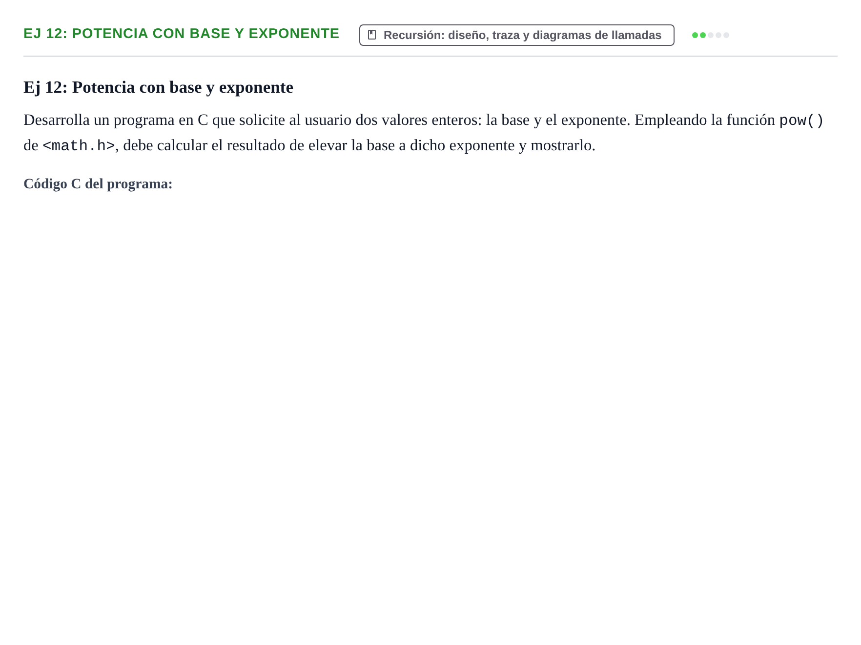 Enunciado: Ej 12: Potencia con base y exponente