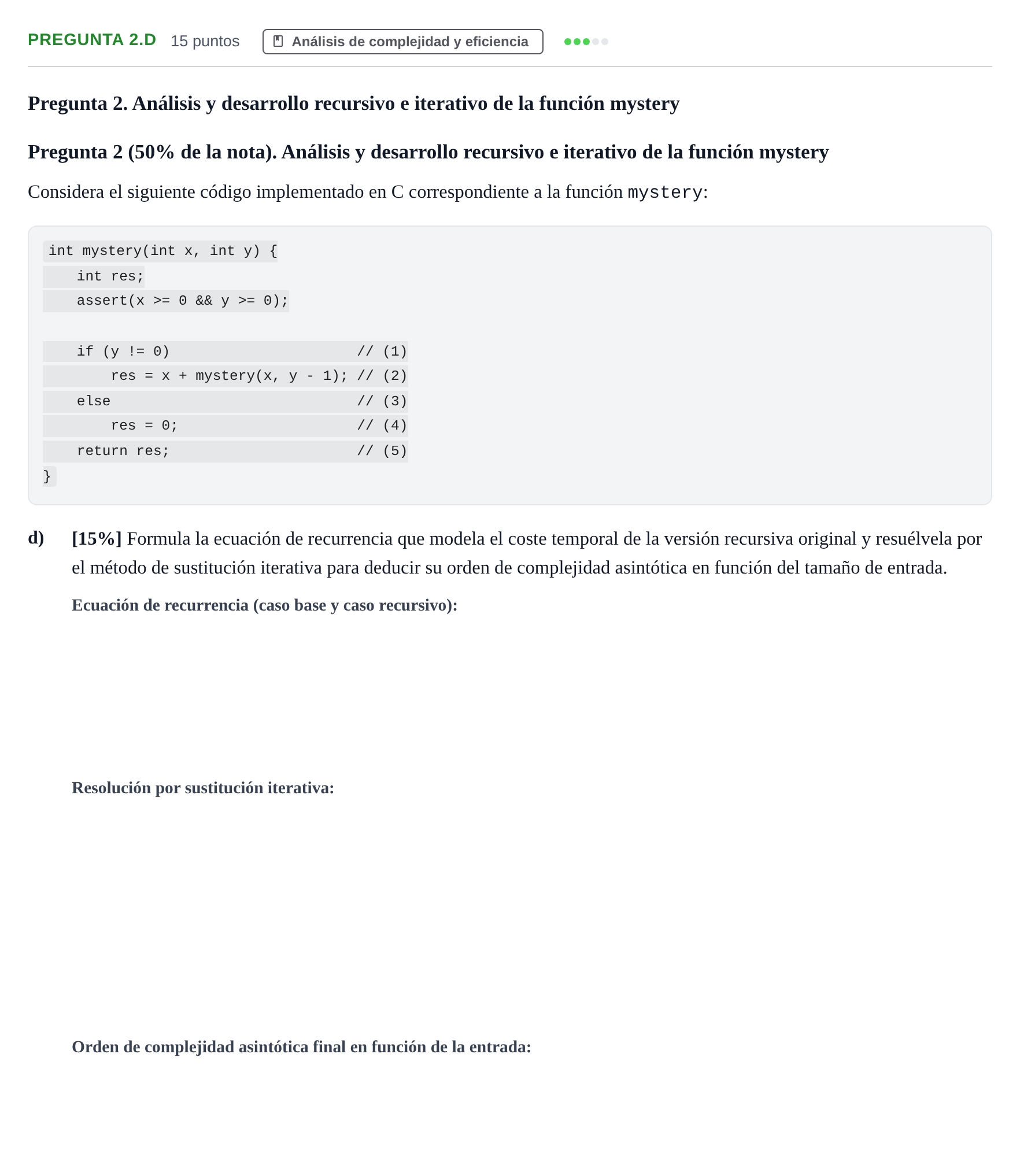 Enunciado: Pregunta 2.d · Prácticas de programación UOC 2023