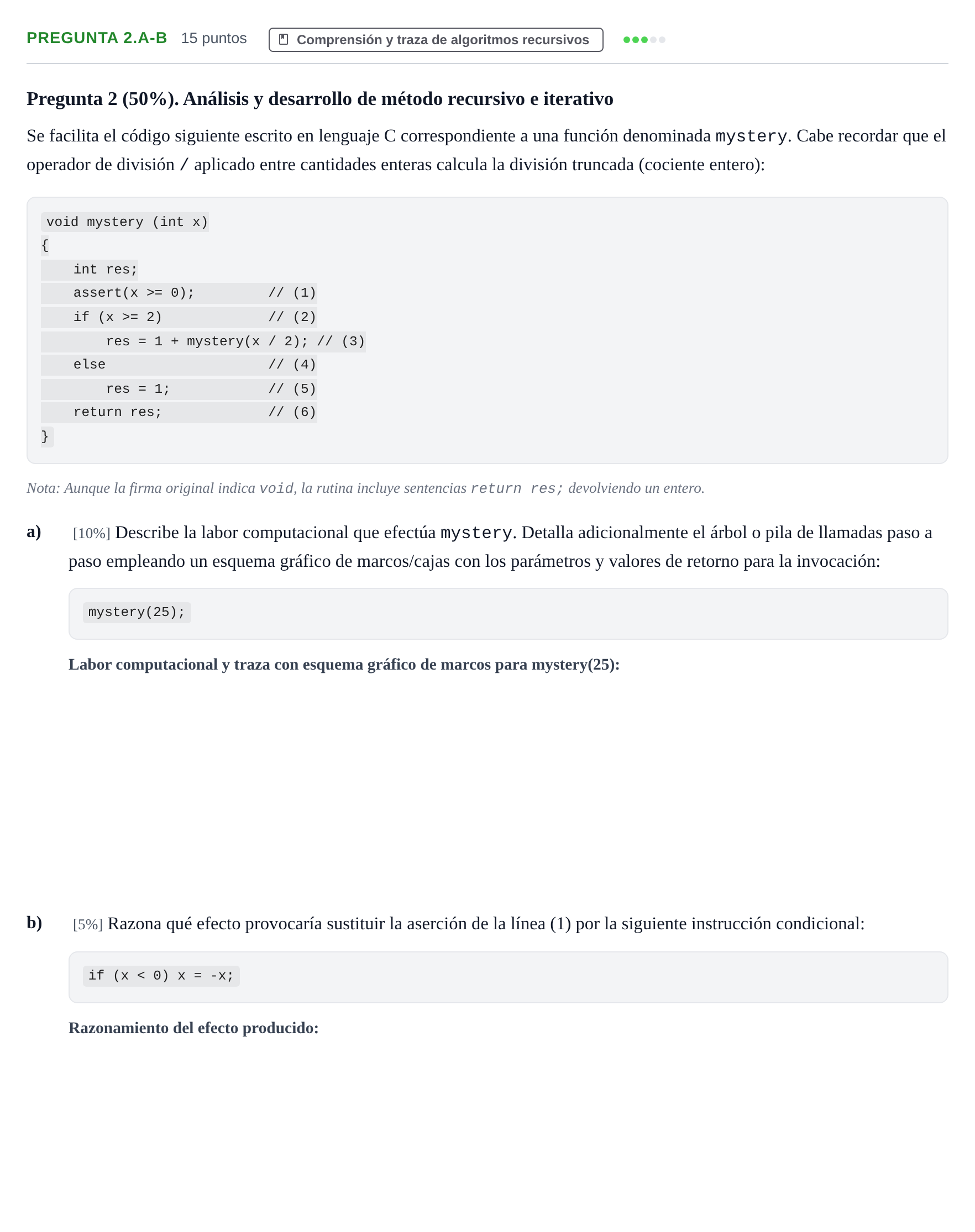 Enunciado: Pregunta 2.a-b · Prácticas de programación UOC 2023